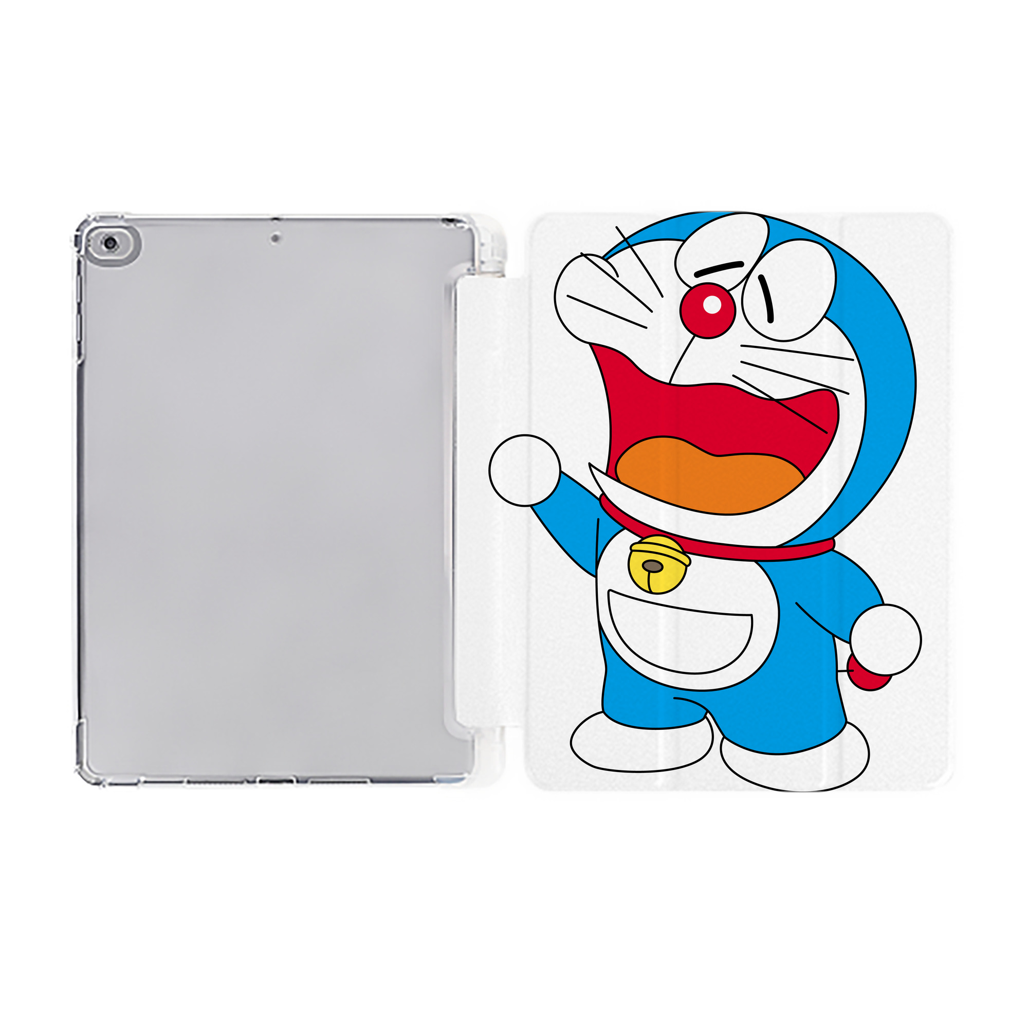 （画像用） ドラえもん Doraemon IPad ケース ペン収納付き 三つ折りスタンド PUレザー×シリコン 対応機種9.5/10.5/10.9インチ